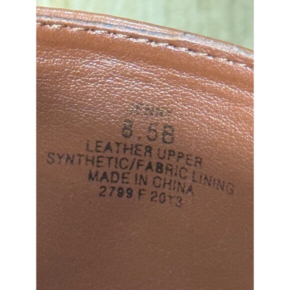 Ralph Lauren Jenny Women Size 8.5B Tan Leather Gold Hardware Riding Tall Boot - Picture 7 of 9